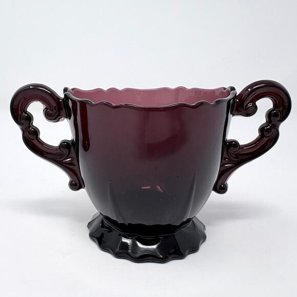 Vintage Cambridge 3400/68 Amethyst Open Sugar and Creamer Set 1940s/50s - Picture 9 of 14